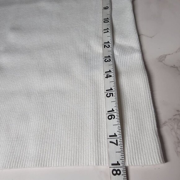 Madewell The Signature Knit Mockneck Sweater Tank Top NM587 White Women XXS‎ NWT - Picture 12 of 15